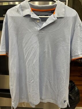 Daniel Cremieux Light Blue Polo with Orange Trim